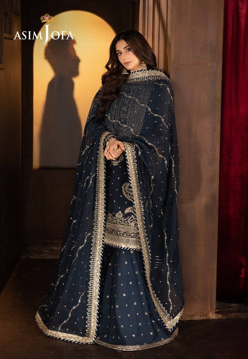 AJFO-02 EMBROIDERED CHIFFON UNSTITCHED