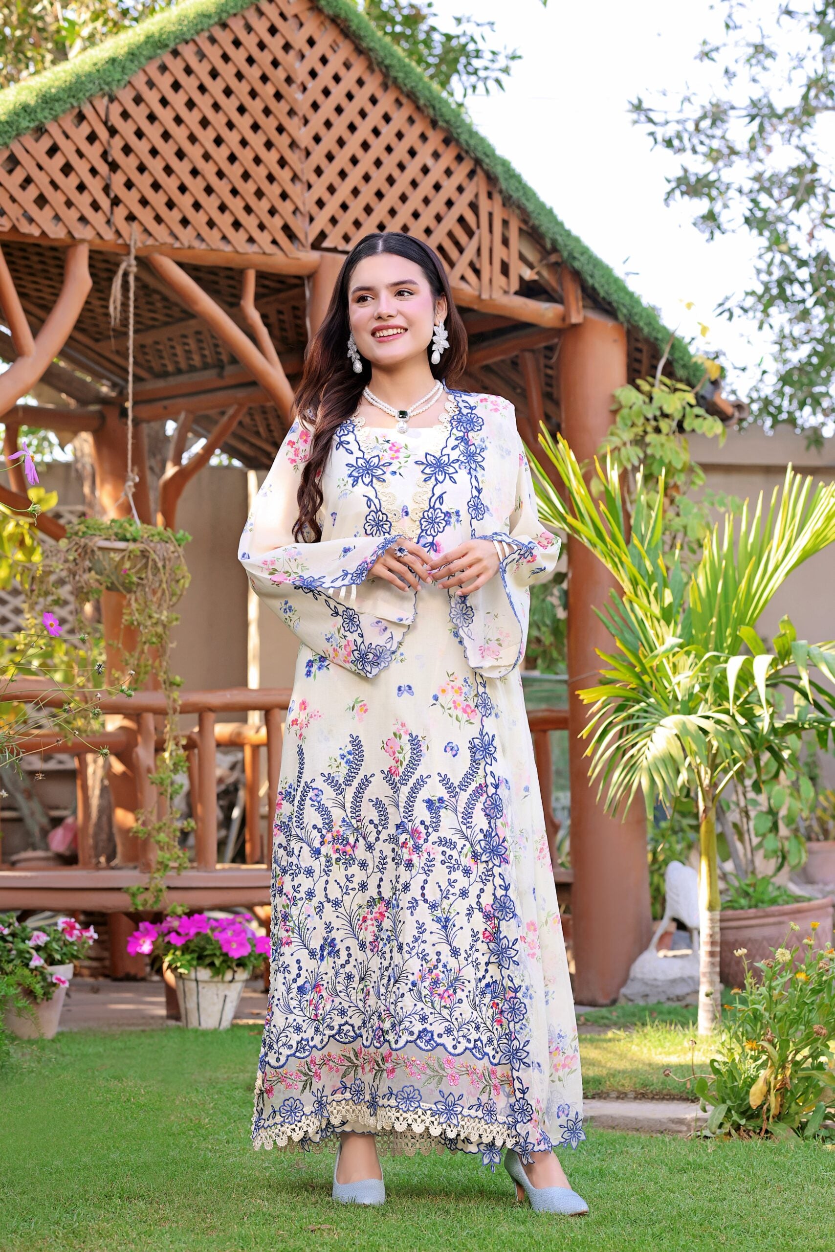 Aneela’s Lawn - ivory blues