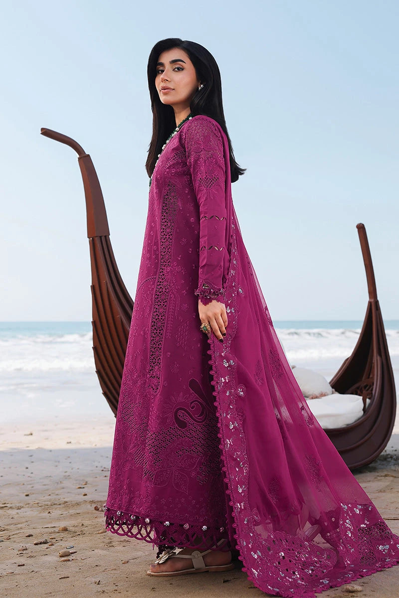 Qalamkar Lawn’26 - zara Hot pink