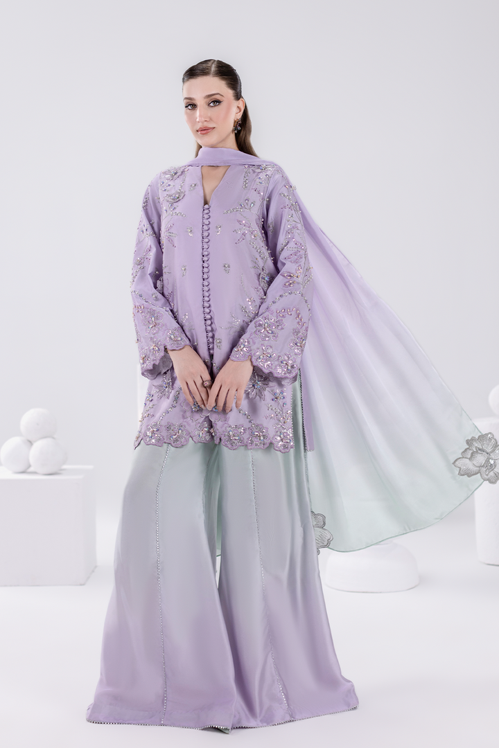 Amave AM-56 Luxury Silk Embroidered 3Pc Unstitched Suit