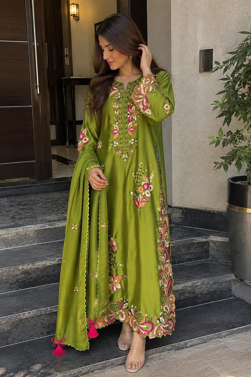 SHEEREEN’s - olive Kaftan