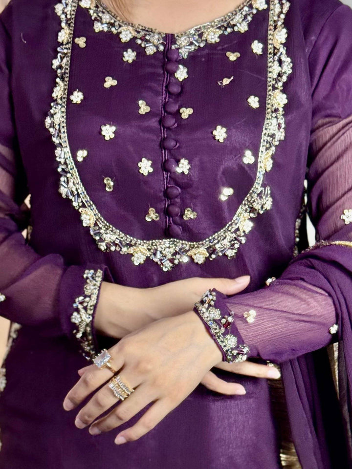 Royal PLUM Chiffon Crush Ensemble