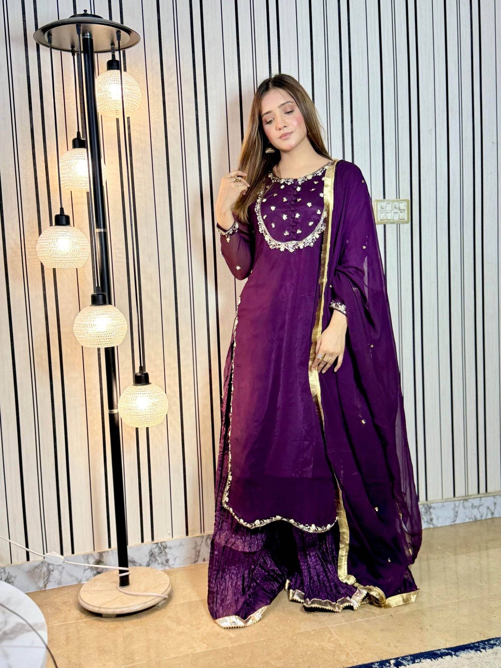 Royal PLUM Chiffon Crush Ensemble
