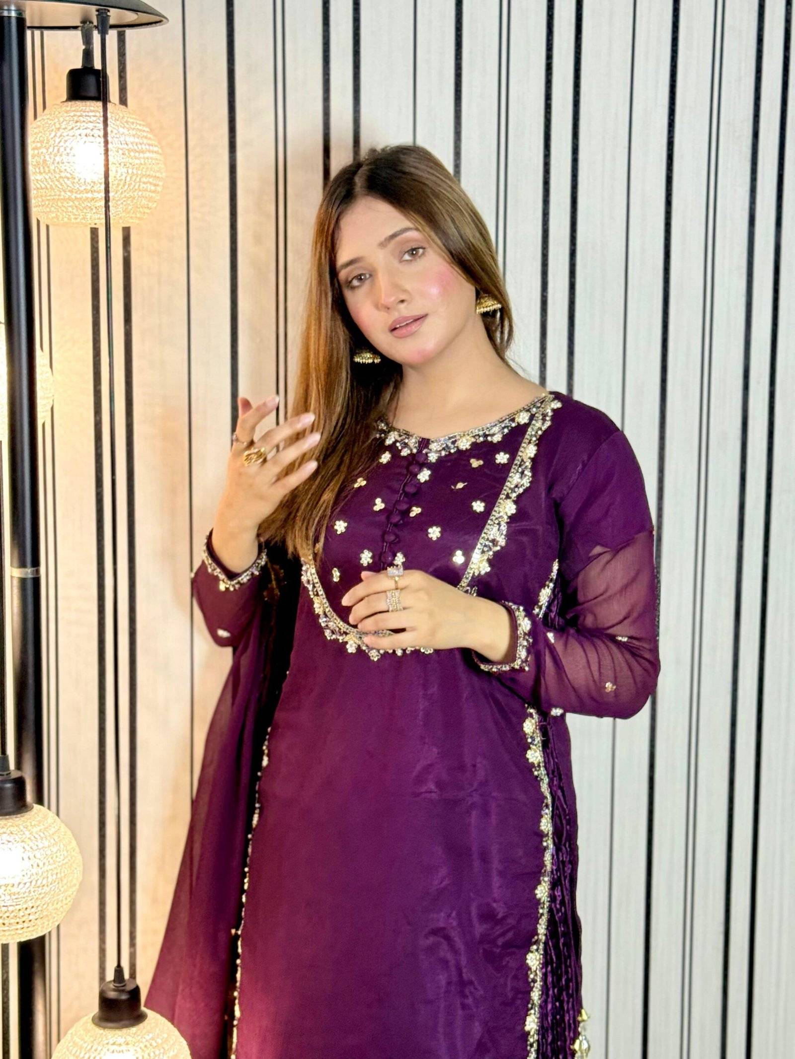 Royal PLUM Chiffon Crush Ensemble
