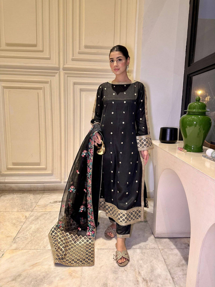 ANEELA’s PURE RAW SILK -Gold