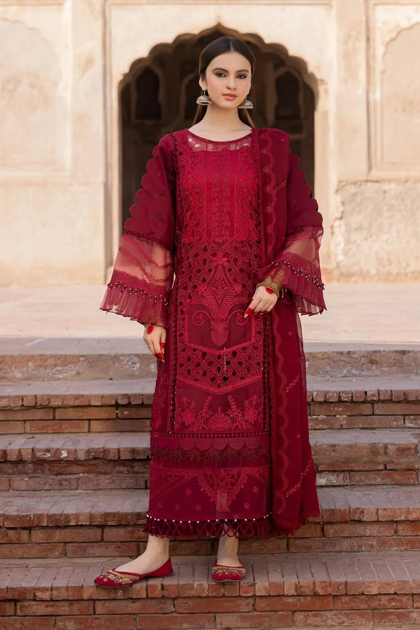 Parishay Lawn | Red of Roses