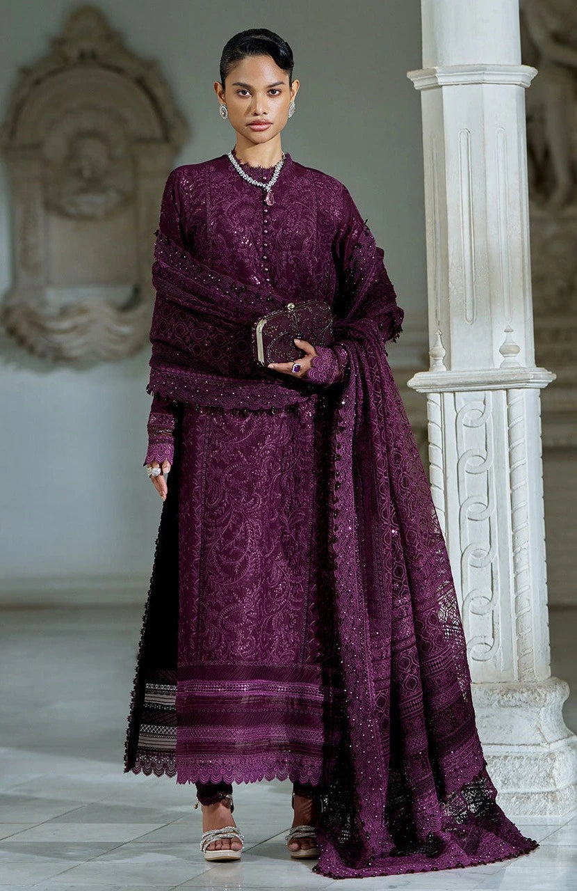 Sobia Nazir luxury Lawn | Burgundy
