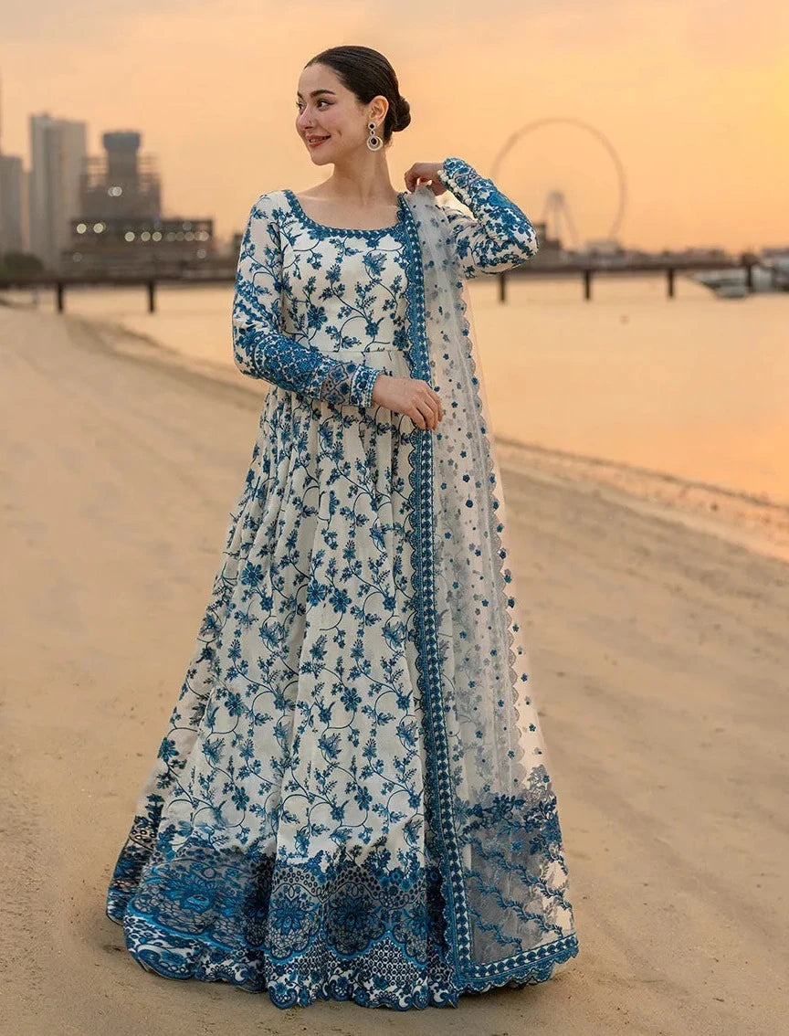 FAIZA SAQLAIN - jehona blue Lawn