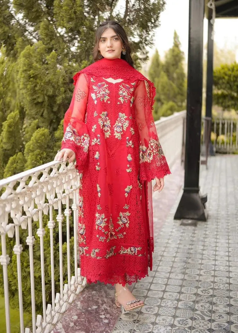 Aneela lawn - stary red