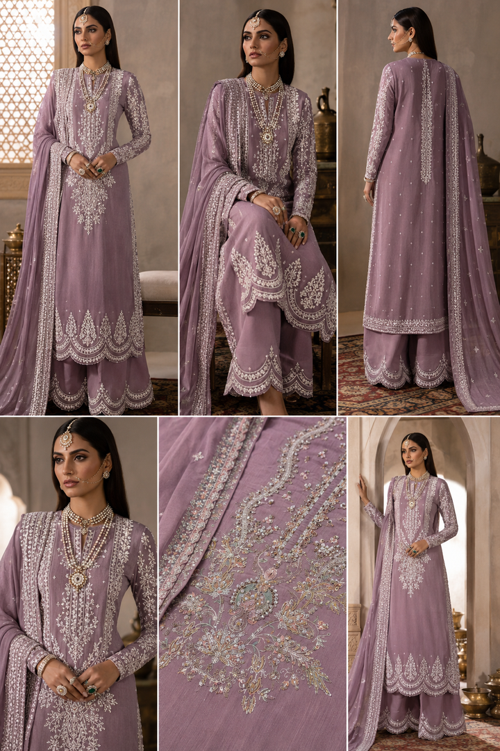 Afrozeh - Lilac Raw silk