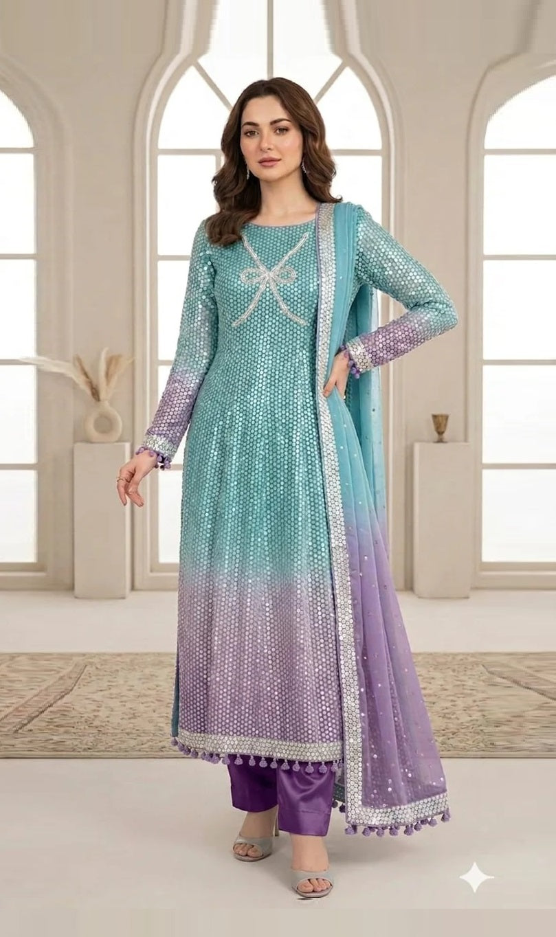 Ombre Sequins - twilight
