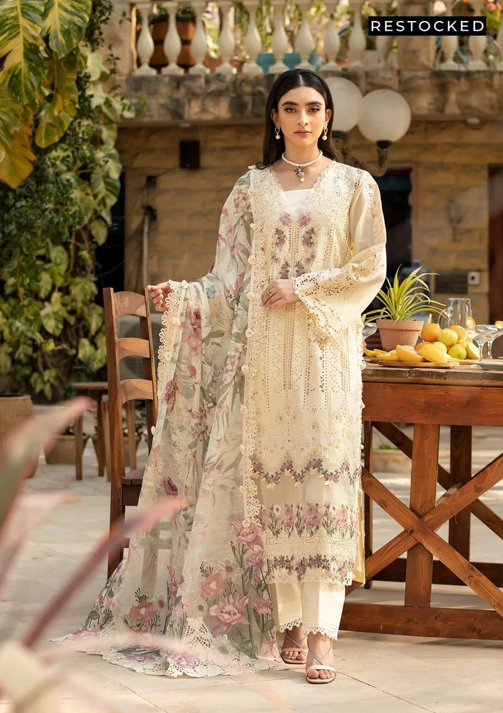 ELAF LAWN - ivory cream