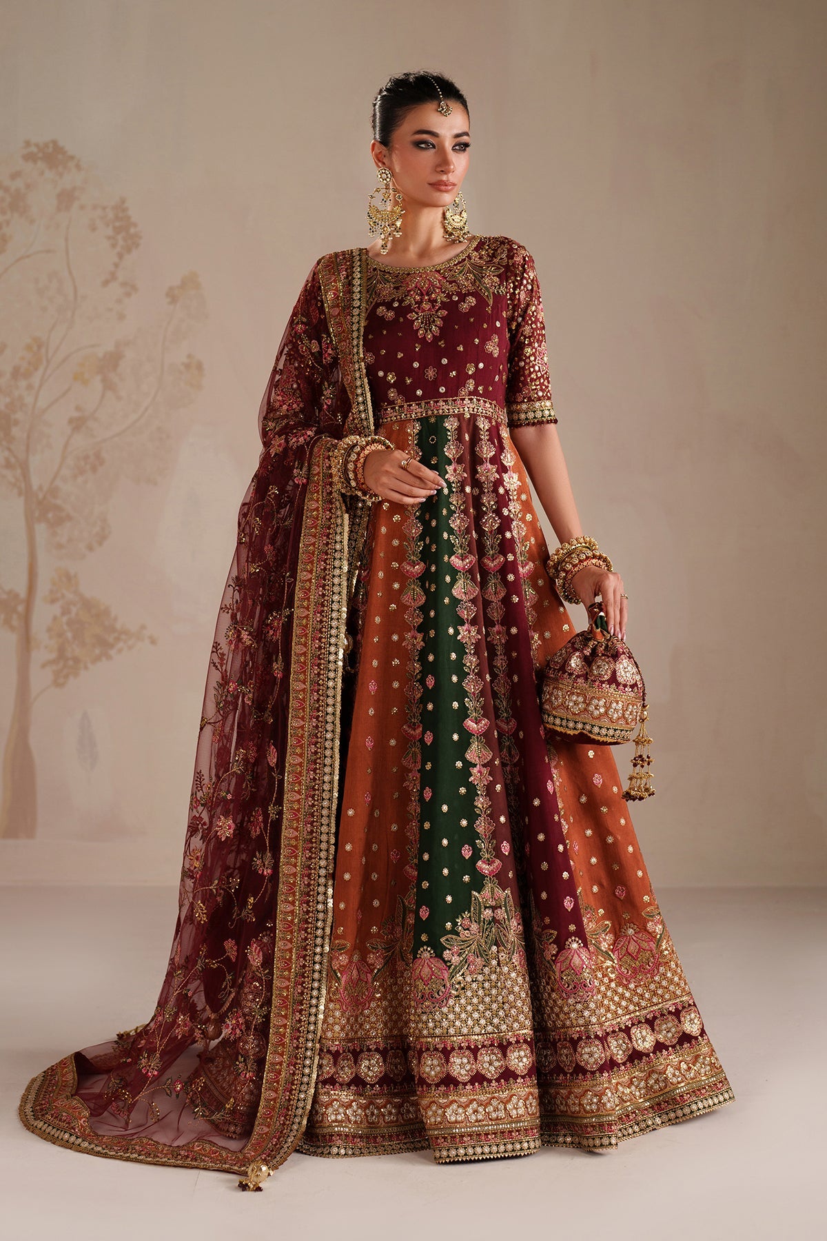 Baroque - Raw silk multi