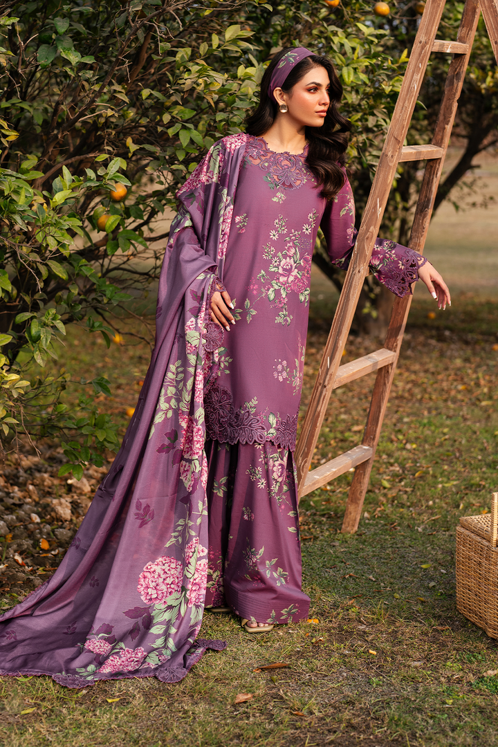 IZNIK LAWN - Plum Farshi