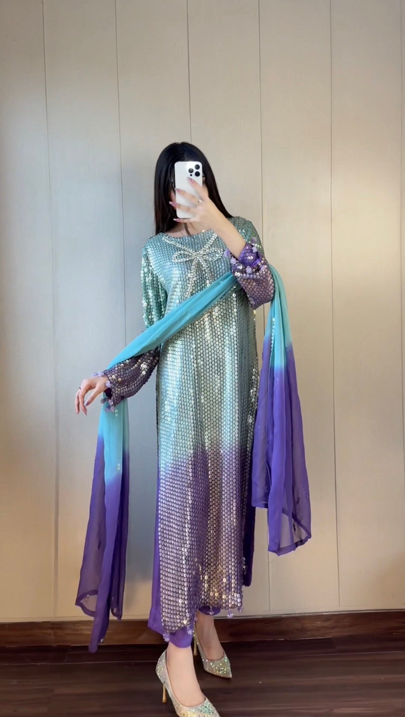 Ombre Sequins - twilight double tone