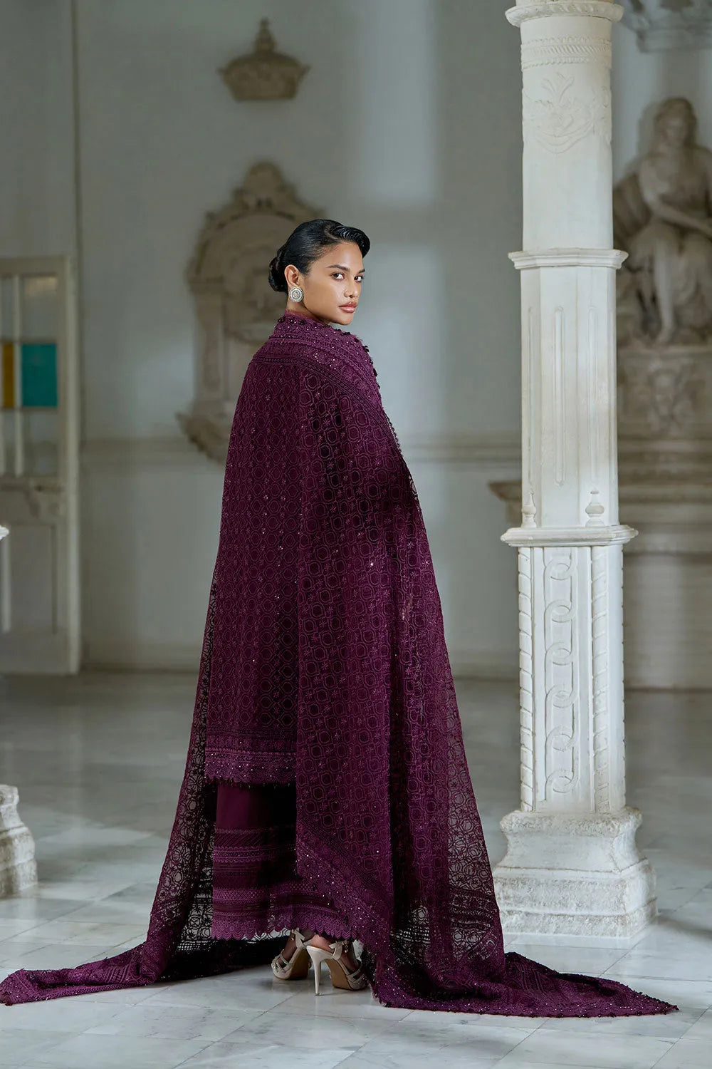 Sobia Nazir luxury Lawn | Burgundy