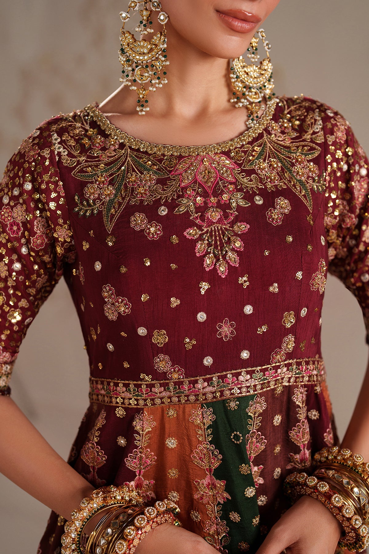 Baroque - Raw silk multi