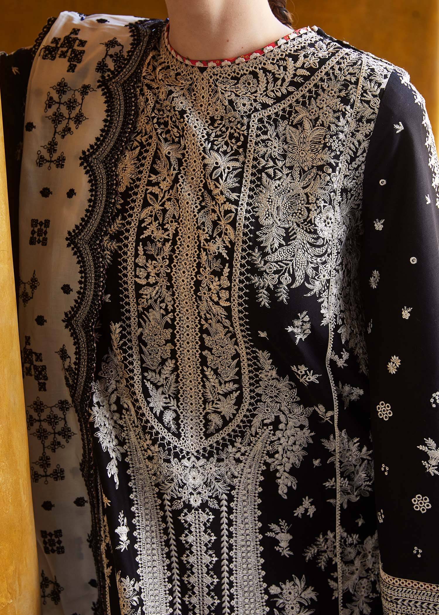 Hussain Rehar LAWN - Monochrome