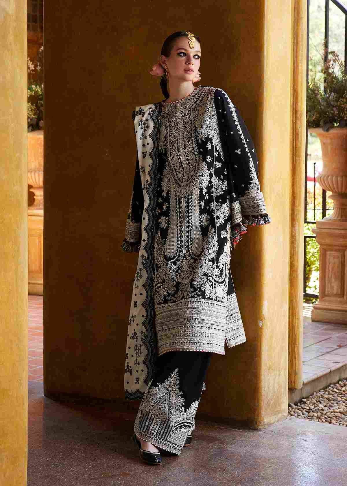 Hussain Rehar LAWN - Monochrome