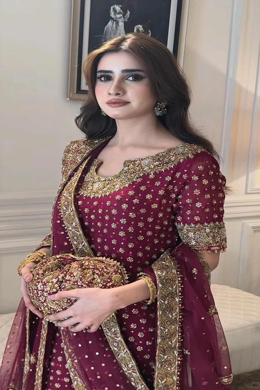 Haris shakeel - Aisha afridi magenta
