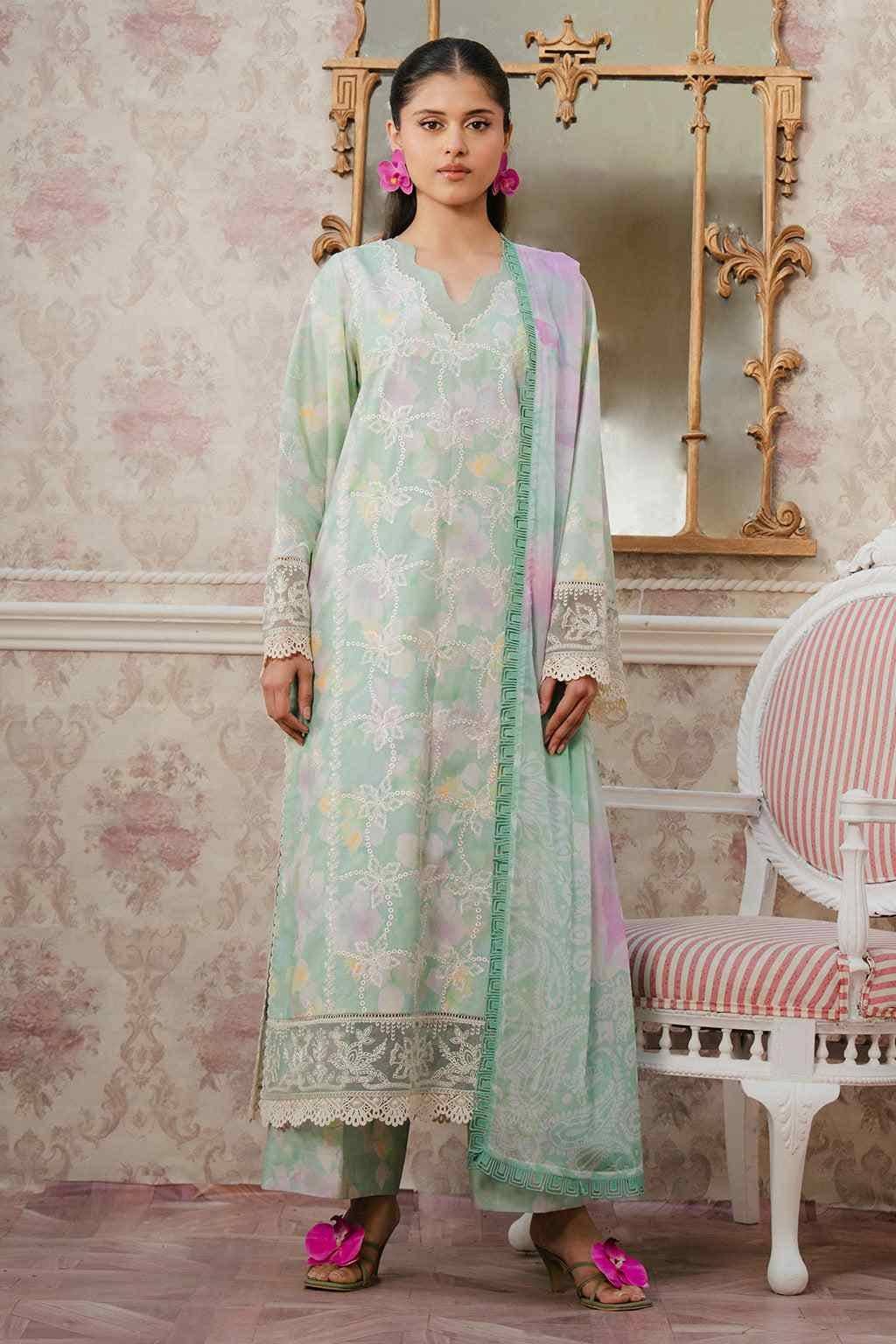 AYZEL SWISS LAWN - FLORET SKY