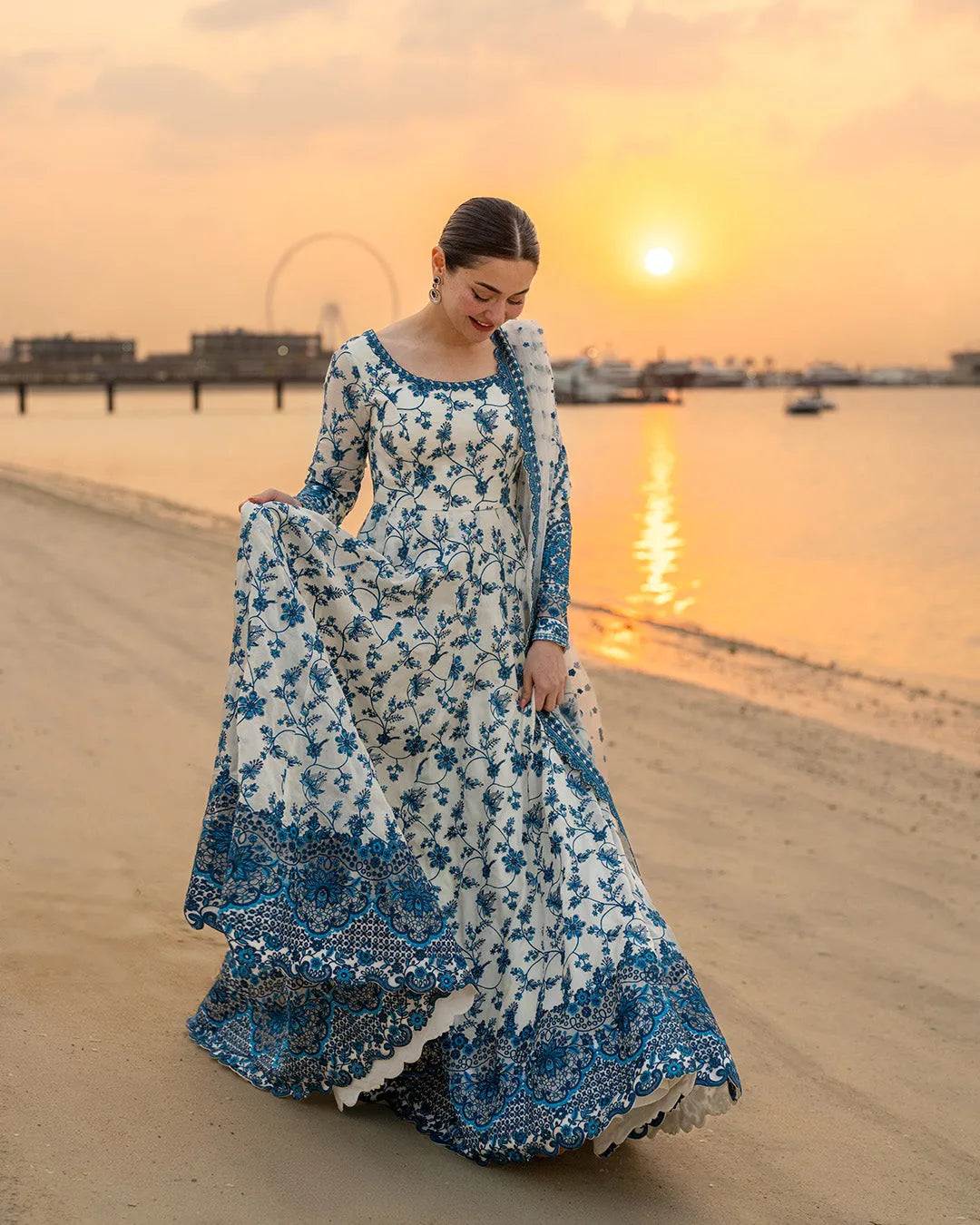 FAIZA SAQLAIN - jehona blue Lawn
