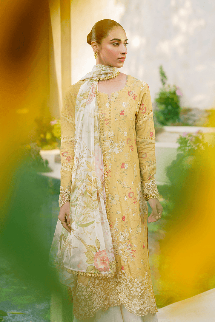 IZNIK LAWN Chilenkari lemon
