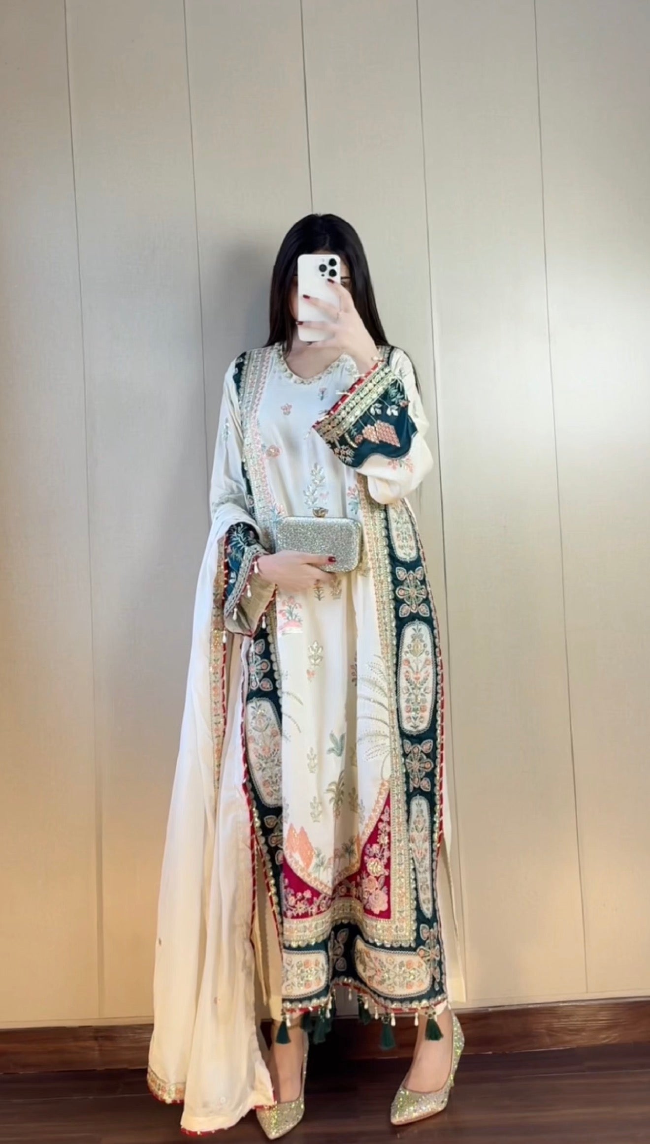 ETHNIC KAFTAN - beige READY TO WEAR