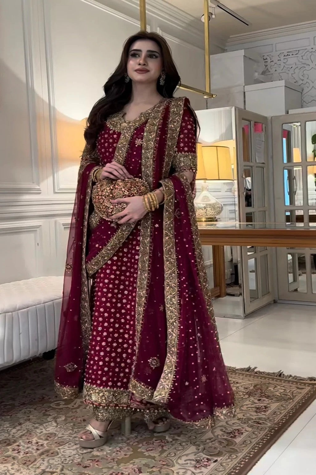 Haris shakeel - Aisha afridi magenta