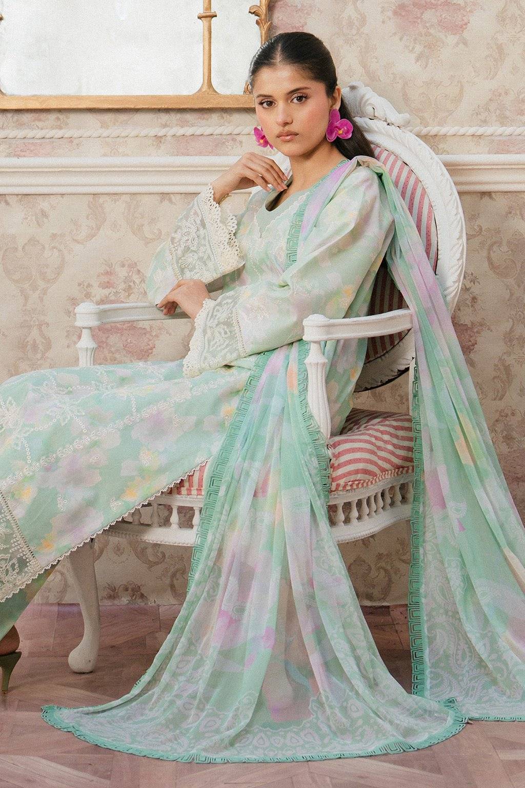 AYZEL SWISS LAWN - FLORET SKY