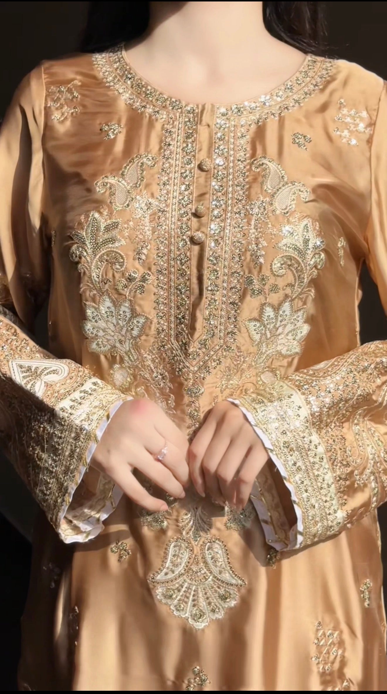 ETHNIC KAFTAN -  GOLDEN EMB