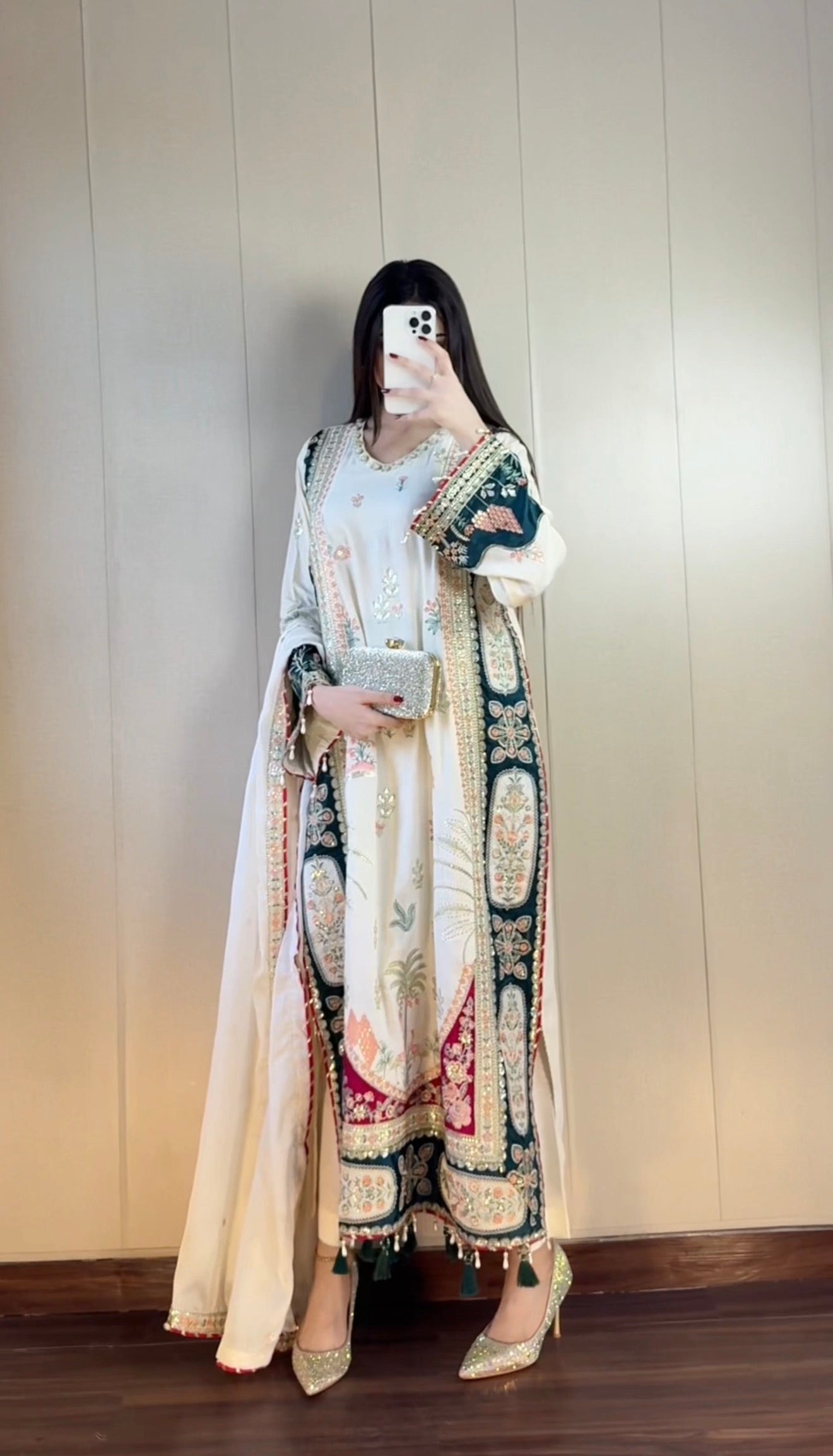 ETHNIC KAFTAN - beige READY TO WEAR