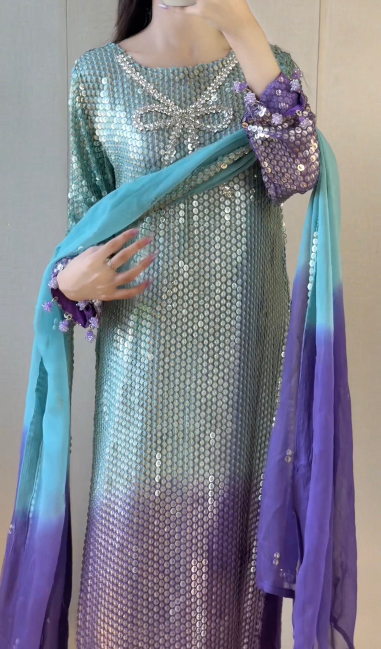 Ombre Sequins - twilight double tone