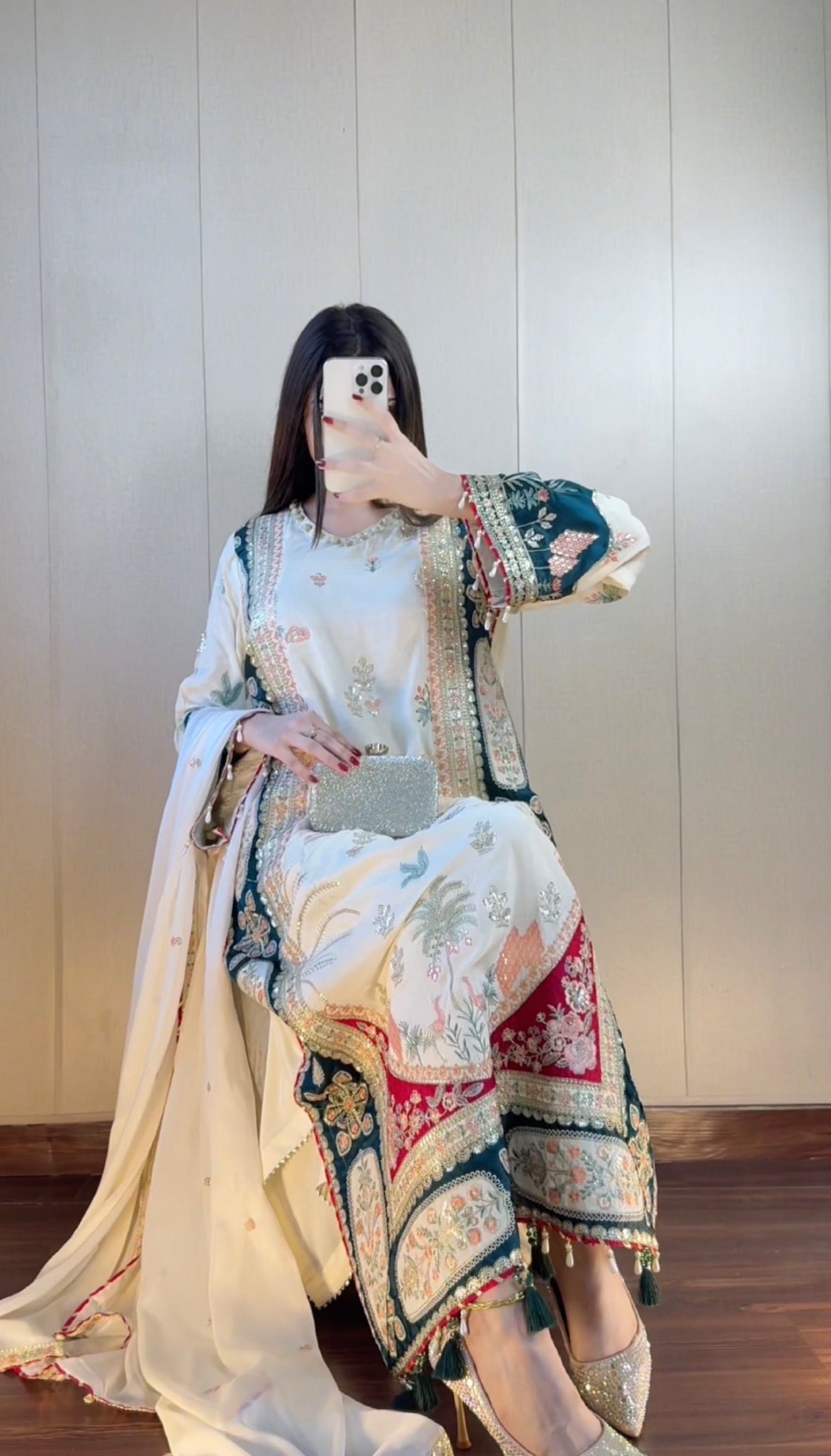 ETHNIC KAFTAN - beige READY TO WEAR