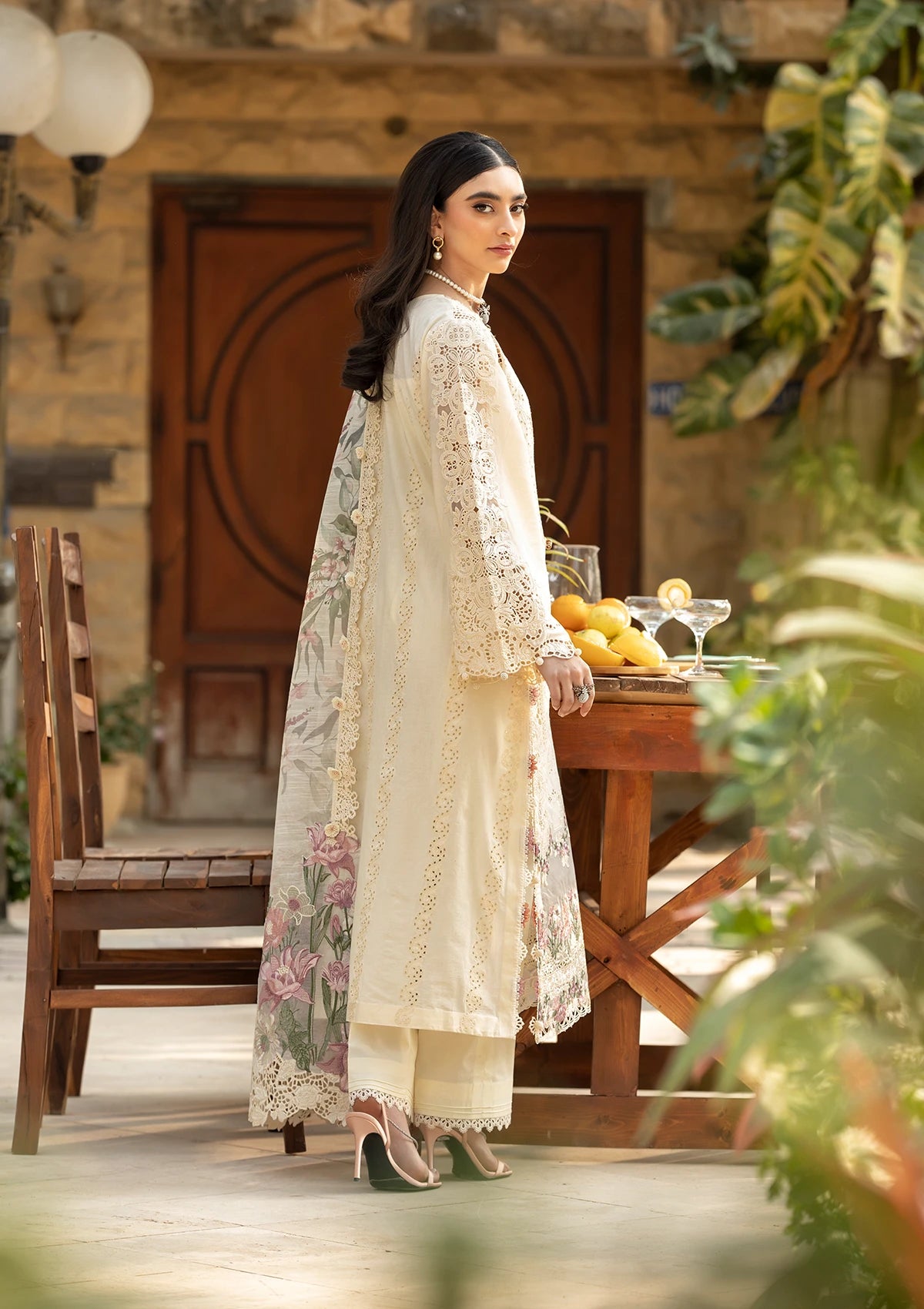 ELAF LAWN - ivory cream