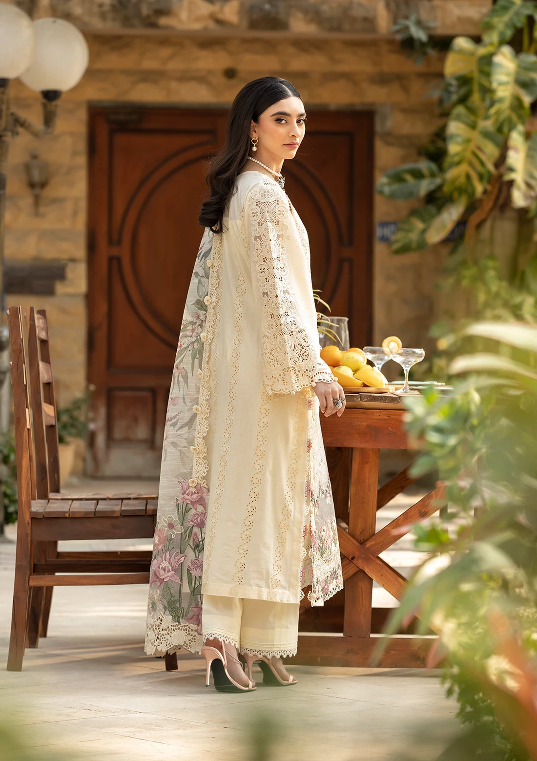 ELAF LAWN - ivory cream