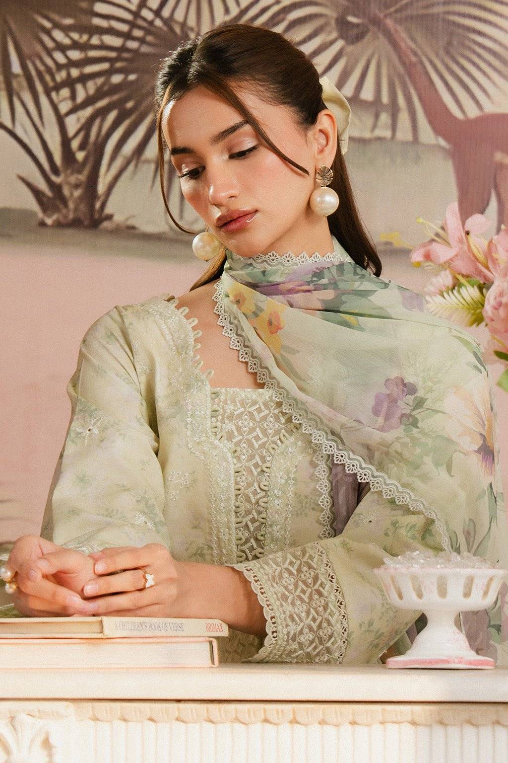 AYZEL LAWN - PASTEL GREEN A
