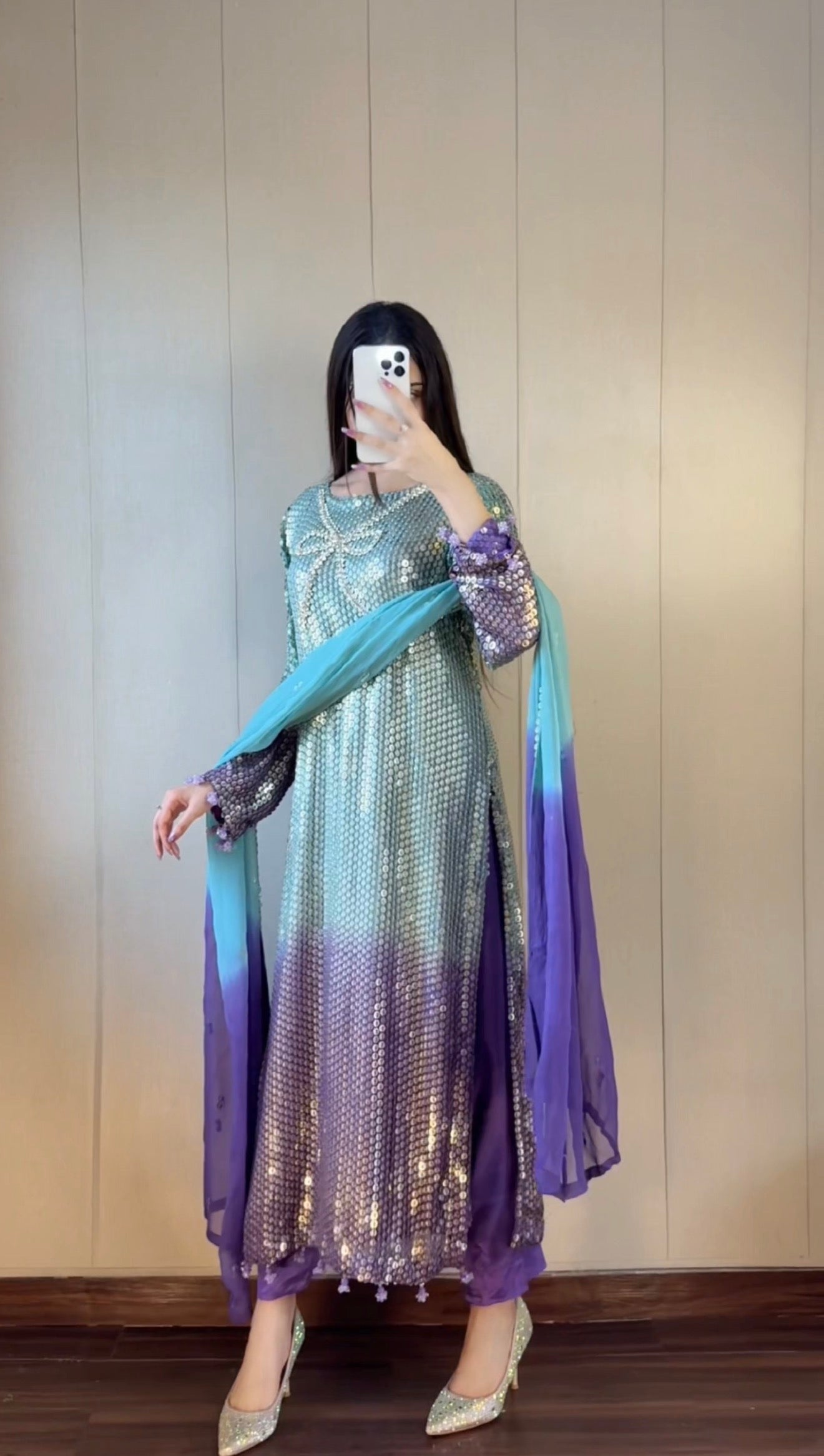 Ombre Sequins - twilight double tone