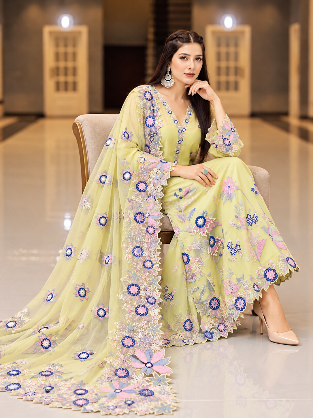 Kaftan - lemon blooms