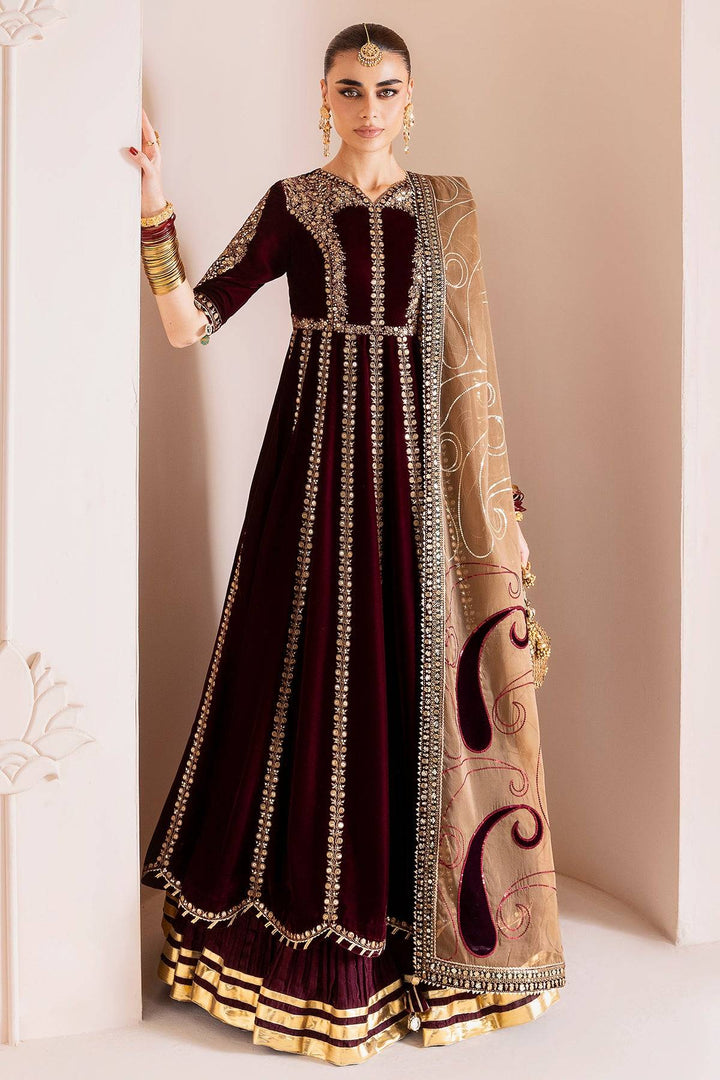 JAZMIN VELVET - Maroon Maxi D12