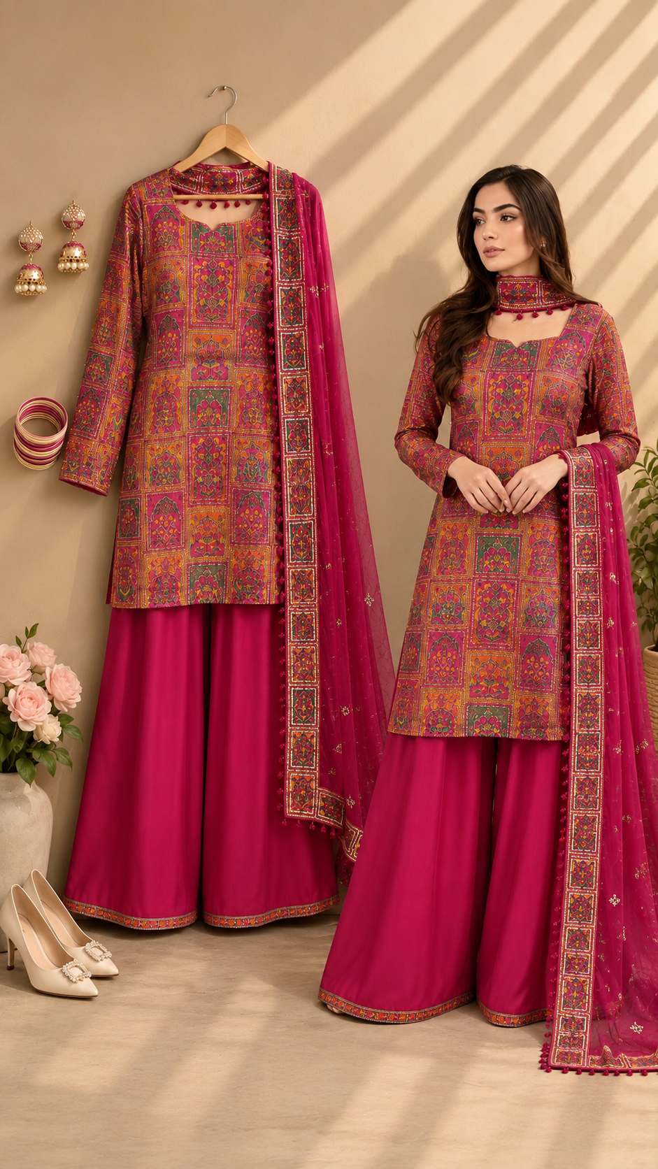 Nakshi - Hot pink