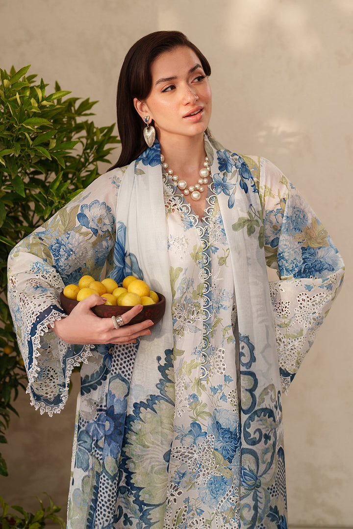 Baroque Lawn - blue orchids