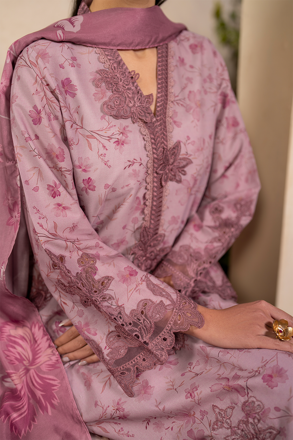 IZNIK LAWN - Tea pink - 04