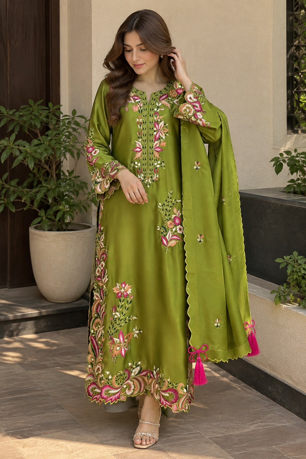 SHEEREEN’s - olive Kaftan