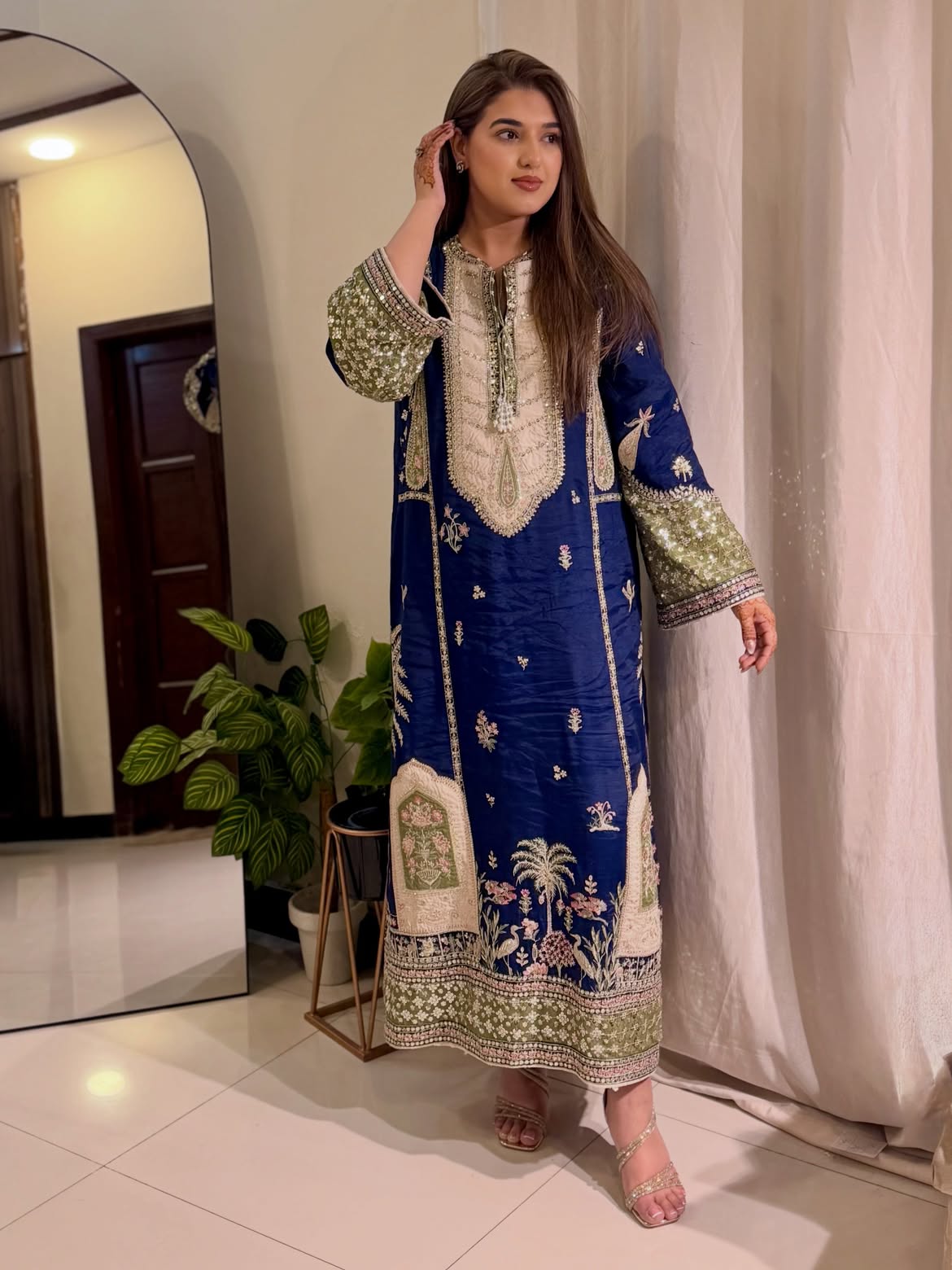 Ethnc kaftan - Royal blue