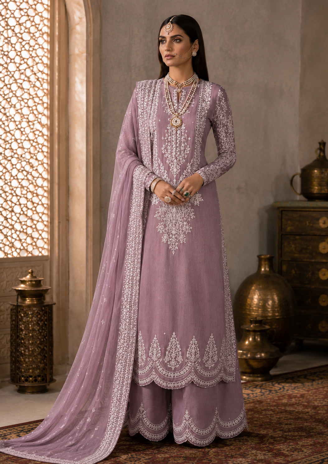 Afrozeh - Lilac Raw silk