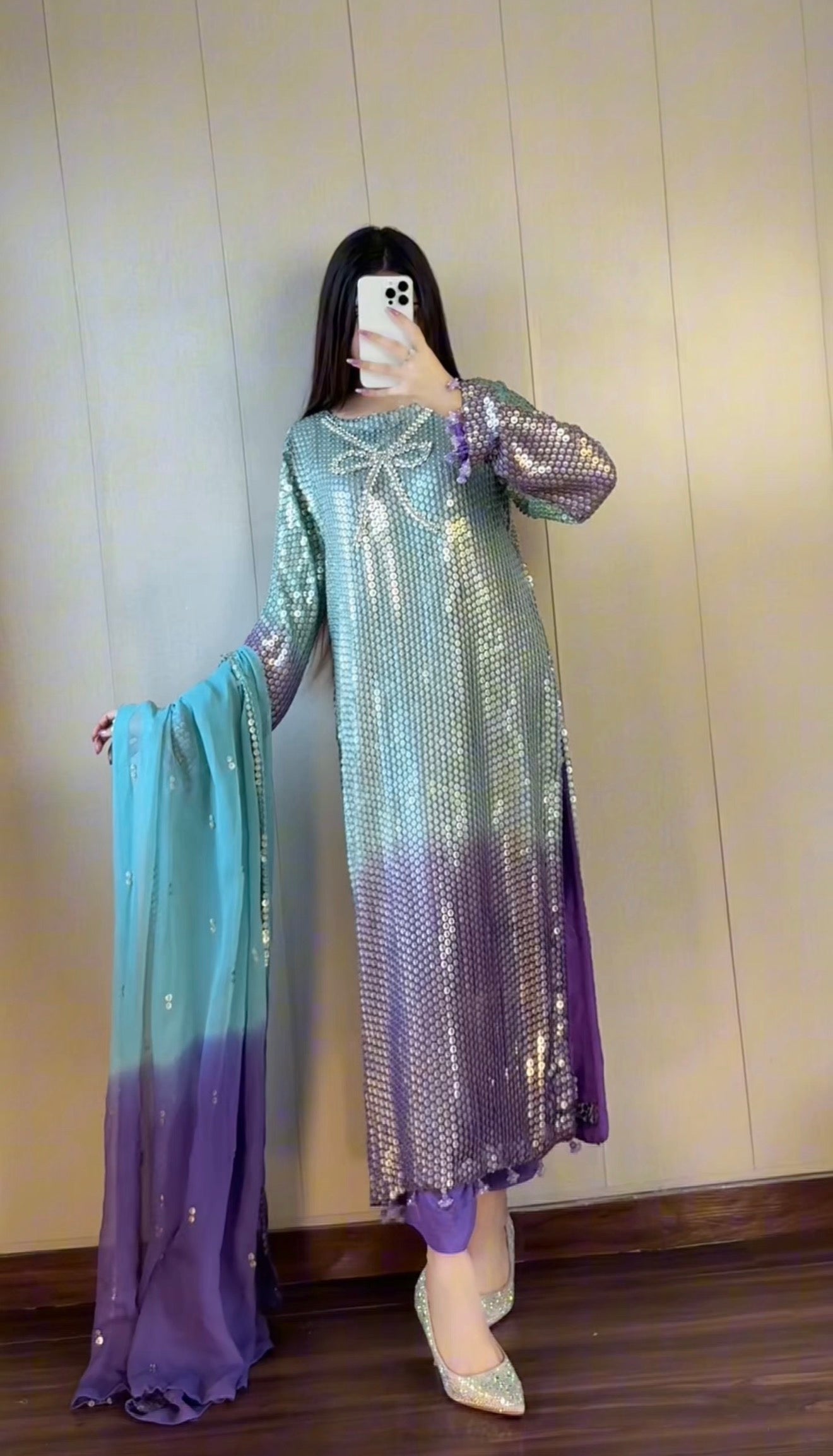 Ombre Sequins - twilight double tone