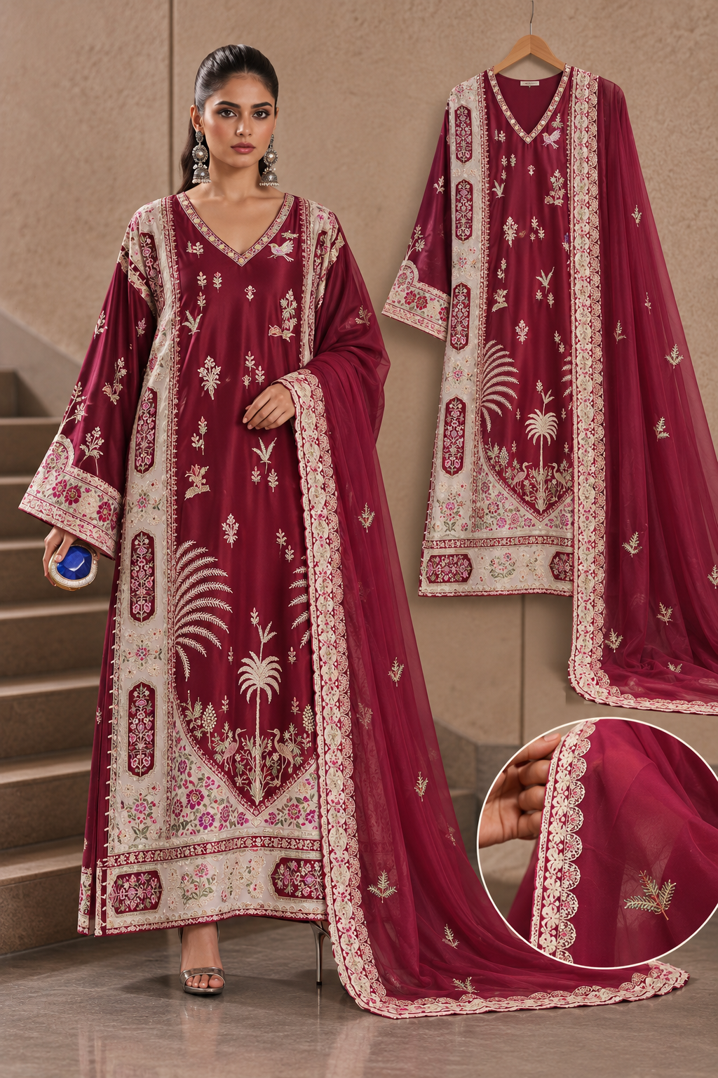 Kaftan | tunic maroon