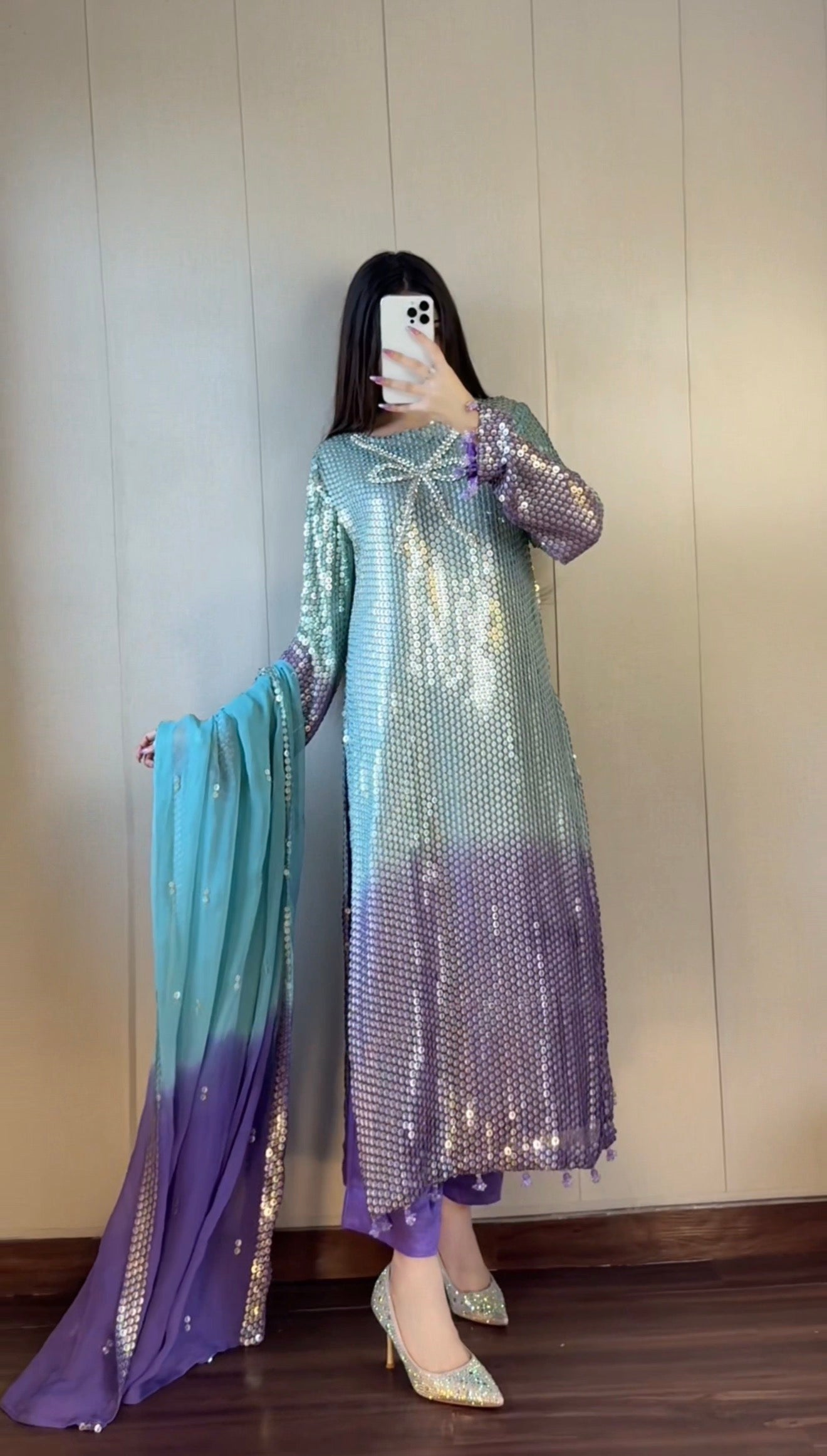 Ombre Sequins - twilight double tone