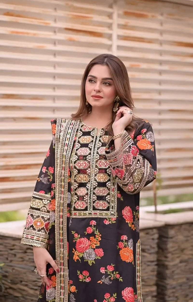 ANEELA’s SILK BLACK - LUX07